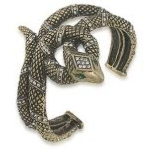 Carolee Limited Edition India Snake Cuff Bracelet OS Gold/Silver